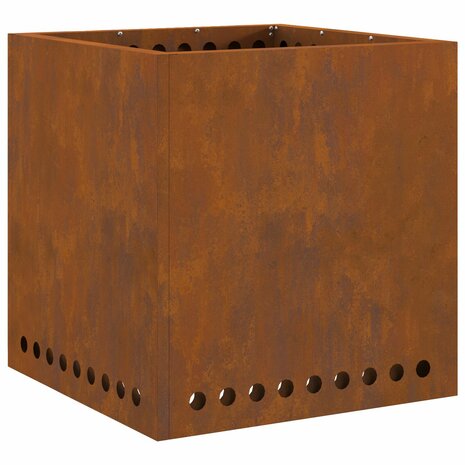 Rookloze Vuurkorf vierkant 48x48x50 cm cortenstaal 2