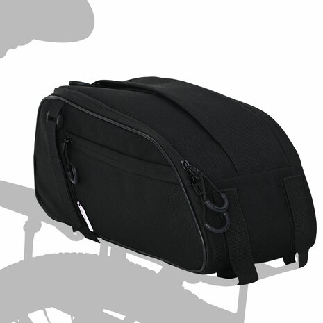 Fietstas voor Pannier Rack 8 L Zwart 38x16x16 cm 1
