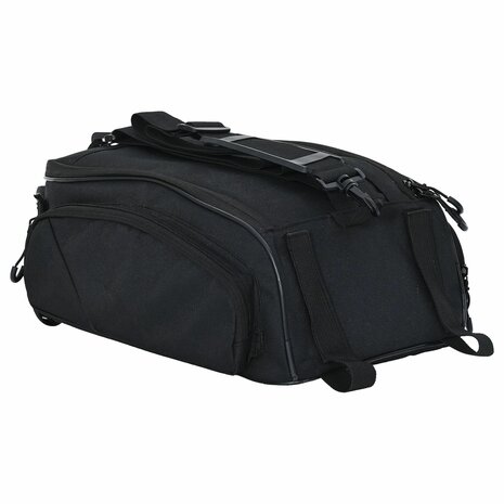Fietstas voor Bagagedrager 12 L Zwart 38x21x16 cm 2