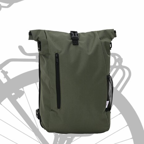 Fietstas voor Pannier Rek 20 L Olijfgroen 31x13x58 cm 1
