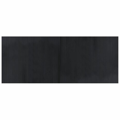 Vloerkleed rechthoekig 80x200 cm bamboe zwart 2