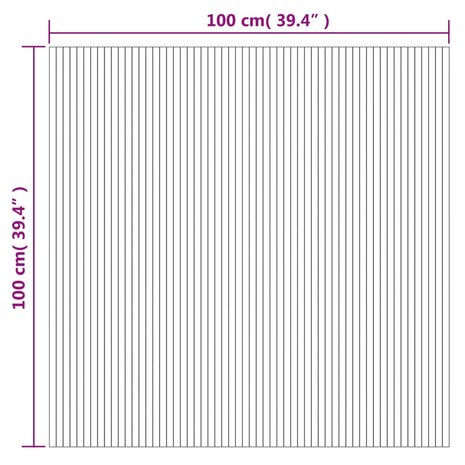 Vloerkleed rechthoekig 100x100 cm bamboe grijs 8