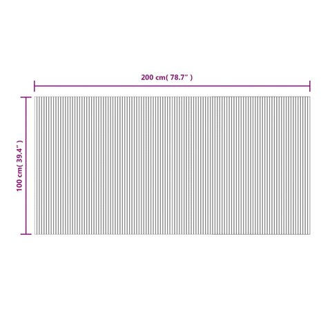 Vloerkleed rechthoekig 100x200 cm bamboe zwart 8
