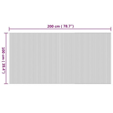 Vloerkleed rechthoekig 100x200 cm bamboe naturel 8