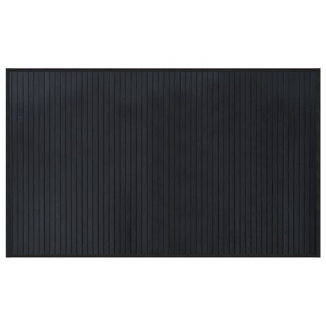 Vloerkleed rechthoekig 60x100 cm bamboe zwart 2