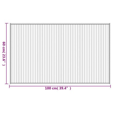 Vloerkleed rechthoekig 60x100 cm bamboe zwart 8