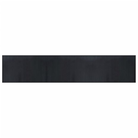 Vloerkleed rechthoekig 60x300 cm bamboe zwart 2