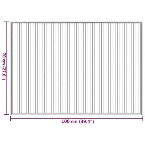 Vloerkleed rechthoekig 70x100 cm bamboe grijs 8