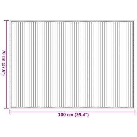 Vloerkleed rechthoekig 70x100 cm bamboe donkerbruin 8
