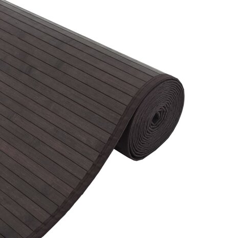 Vloerkleed rechthoekig 70x300 cm bamboe donkerbruin 4