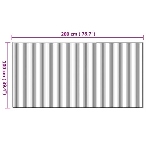 Vloerkleed rechthoekig 100x200 cm bamboe naturel 8