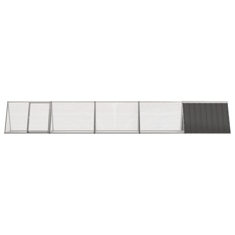 Konijnenhok 504,5x80,5x71 cm gegalvaniseerd staal antraciet 3