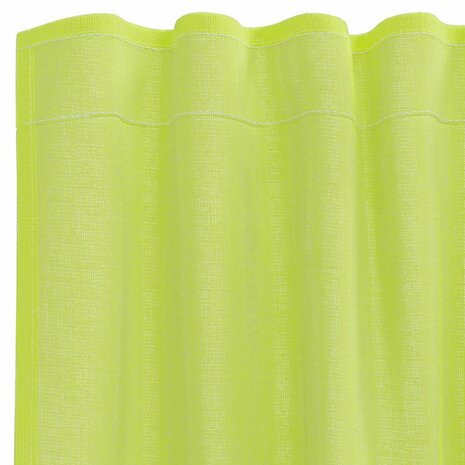 Gordijnen voile met roedezakken 2 st appelgroen 5