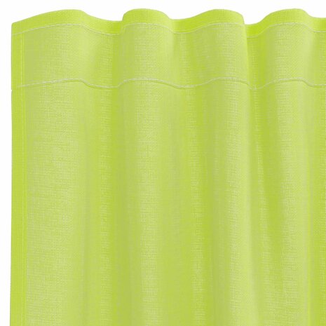 Gordijnen voile met roedezakken 2 st appelgroen 5