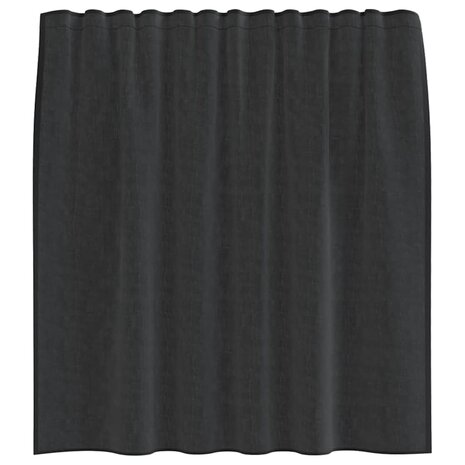 Gordijnen voile met roedezakken 2 st zwart 4