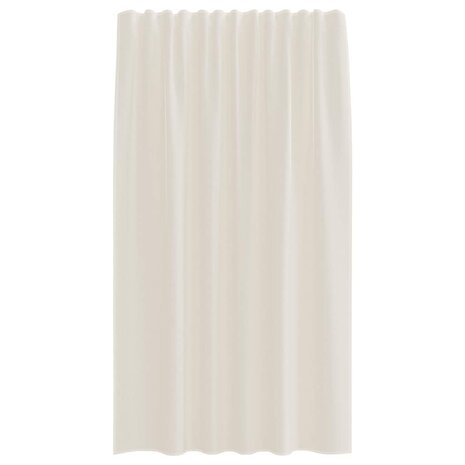 Gordijnen voile met roedezakken 2 st crèmekleurig 4