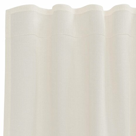 Gordijnen voile met roedezakken 2 st crèmekleurig 5