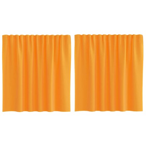 Gordijnen voile met roedezakken 2 st oranje 2