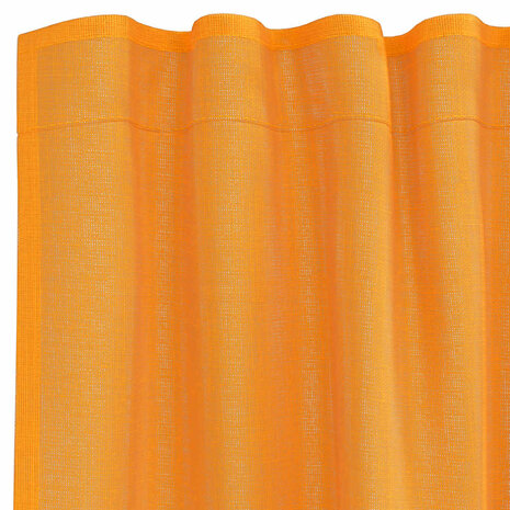 Gordijnen voile met roedezakken 2 st oranje 5