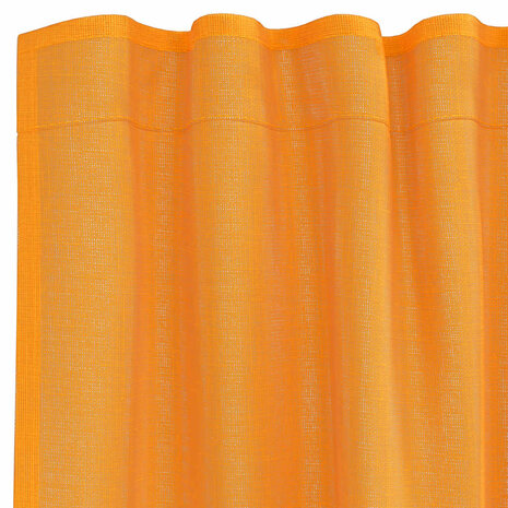 Gordijnen voile met roedezakken 2 st oranje 5