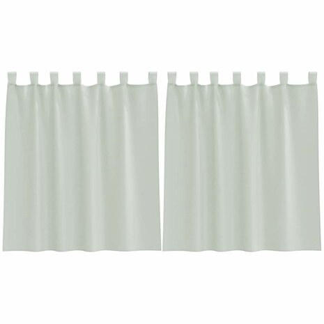 Gordijnen voile met roedezakken 2 st lichtgrijs 2