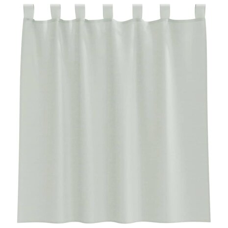 Gordijnen voile met roedezakken 2 st lichtgrijs 4