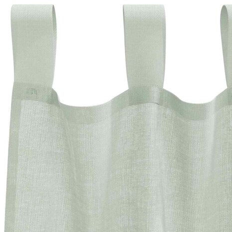 Gordijnen voile met roedezakken 2 st lichtgrijs 5