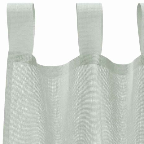 Gordijnen voile met roedezakken 2 st lichtgrijs 5