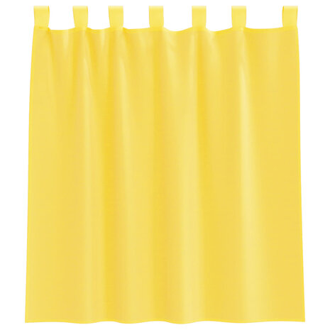 Gordijnen voile met roedezakken 2 st geel 4