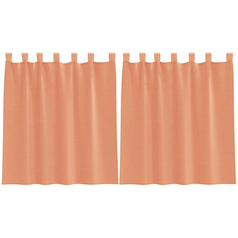 Voile gordijnen met roedezakken 2 st terracotta 2