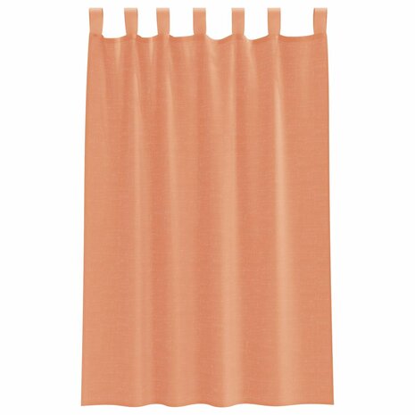 Voile gordijnen met roedezakken 2 st terracotta 4