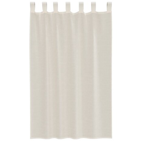 Gordijnen voile met Tab Top 2 st crèmekleurig 4
