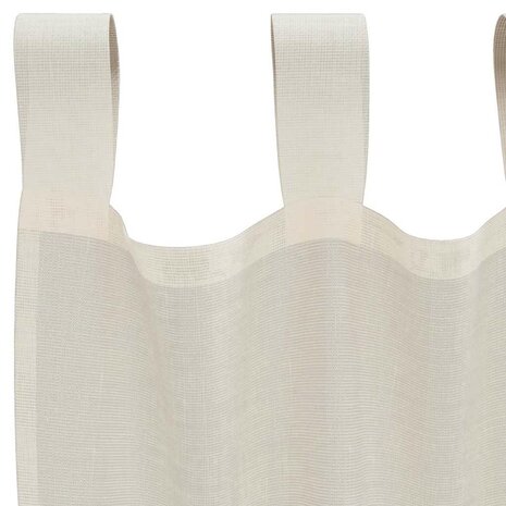 Gordijnen voile met Tab Top 2 st crèmekleurig 5