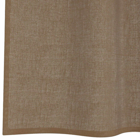 Gordijnen voile met lussen 2 st 140x175 cm lichtbruin 6