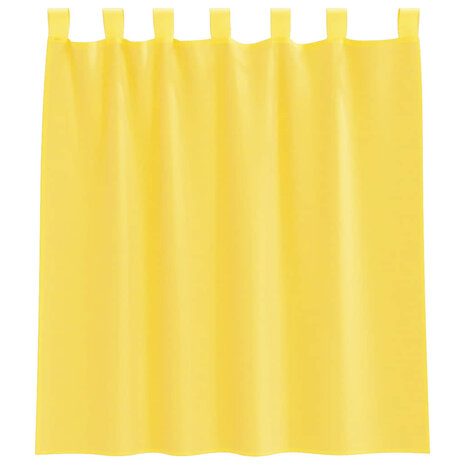 Gordijnen voile met lussen 2 st 140x140 cm geel 4