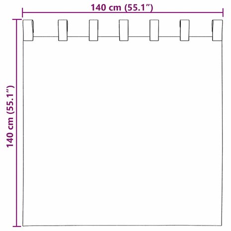 Gordijnen voile met lussen 2 st 140x140 cm geel 8