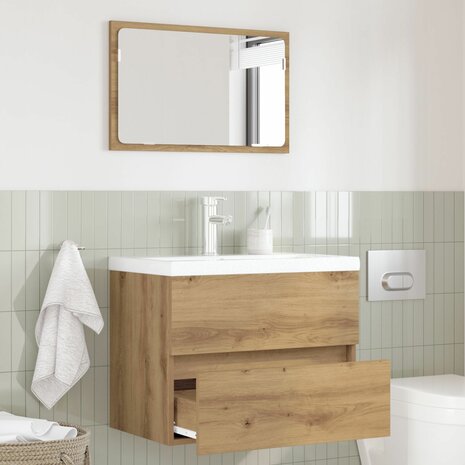 2-delige Badkamermeubelset Artisan Eiken Bewerkt Hout 1