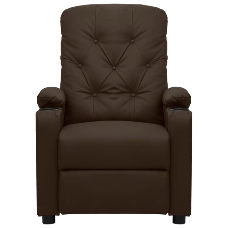 Sta-op-massagestoel kunstleer bruin 3
