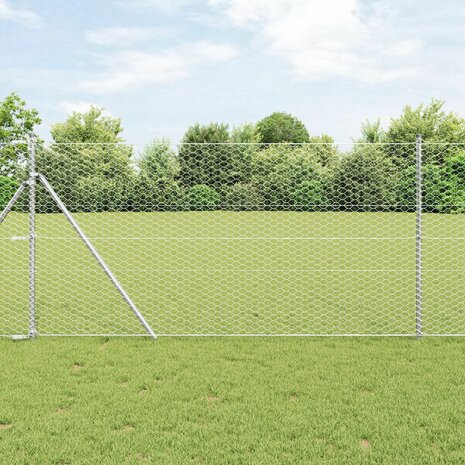 Hexagon Schutting 1.2x10 m Gegalvaniseerd Staal 1