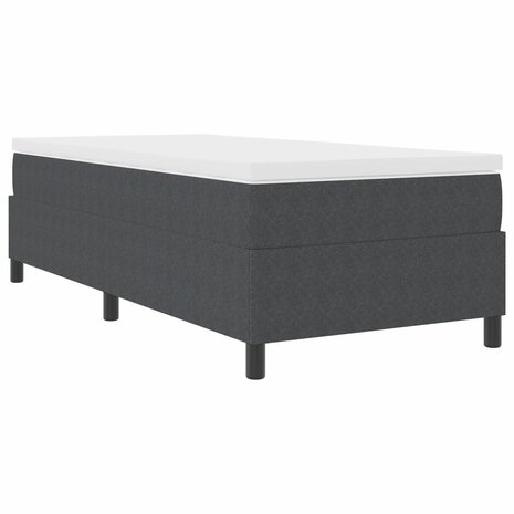 Boxspringbed ribfluweel donkergrijs 90x200 cm 2