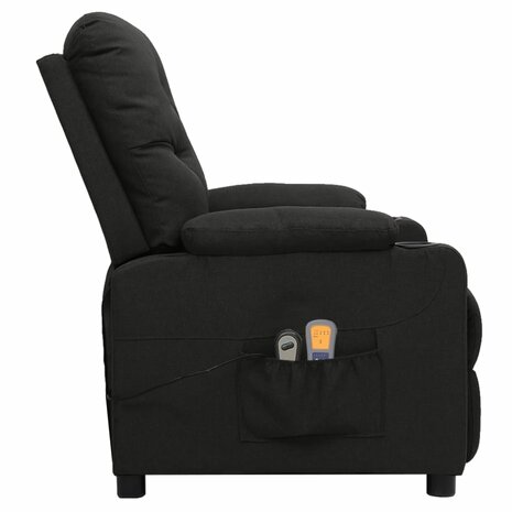 Massagestoel elektrisch stof zwart 4