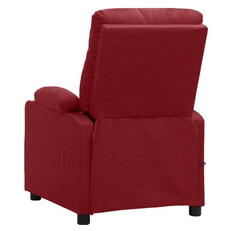 Massagestoel elektrisch stof wijnrood 5