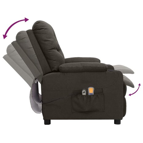 Massagestoel elektrisch stof taupe 6