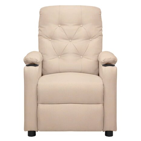 Massagestoel elektrisch stof crèmekleurig 3