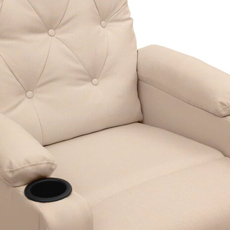 Massagestoel elektrisch stof crèmekleurig 8