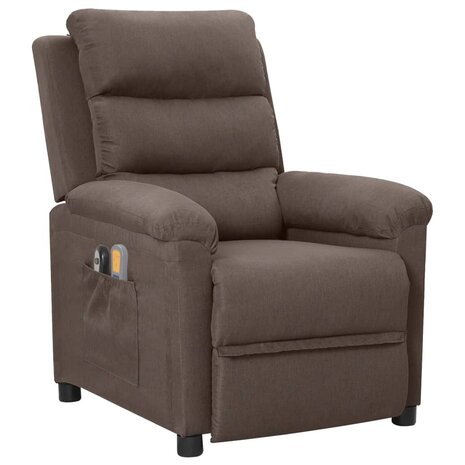 Massagestoel elektrisch stof taupe 2