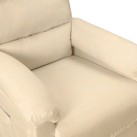 Massagestoel elektrisch stof crèmekleurig 6