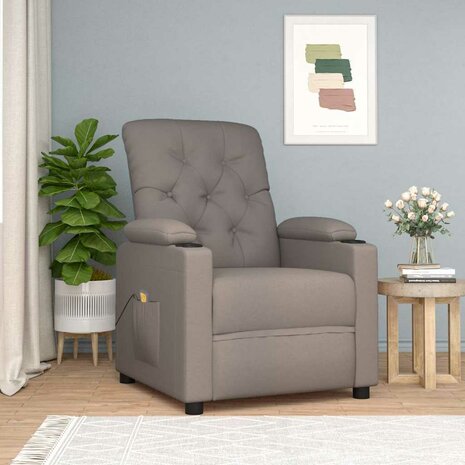 Massagestoel stof taupe 1
