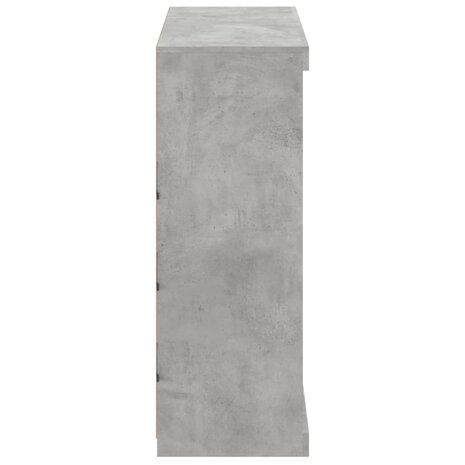 Dressoir met LED-verlichting 81x37x100 cm betongrijs 7