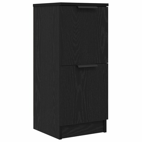 Zwarte Eiken Dressoir - 30x30x70 cm, Gemaakt van Engineered Hout 2